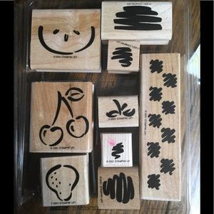 Fruit Medley rubber stamp set
